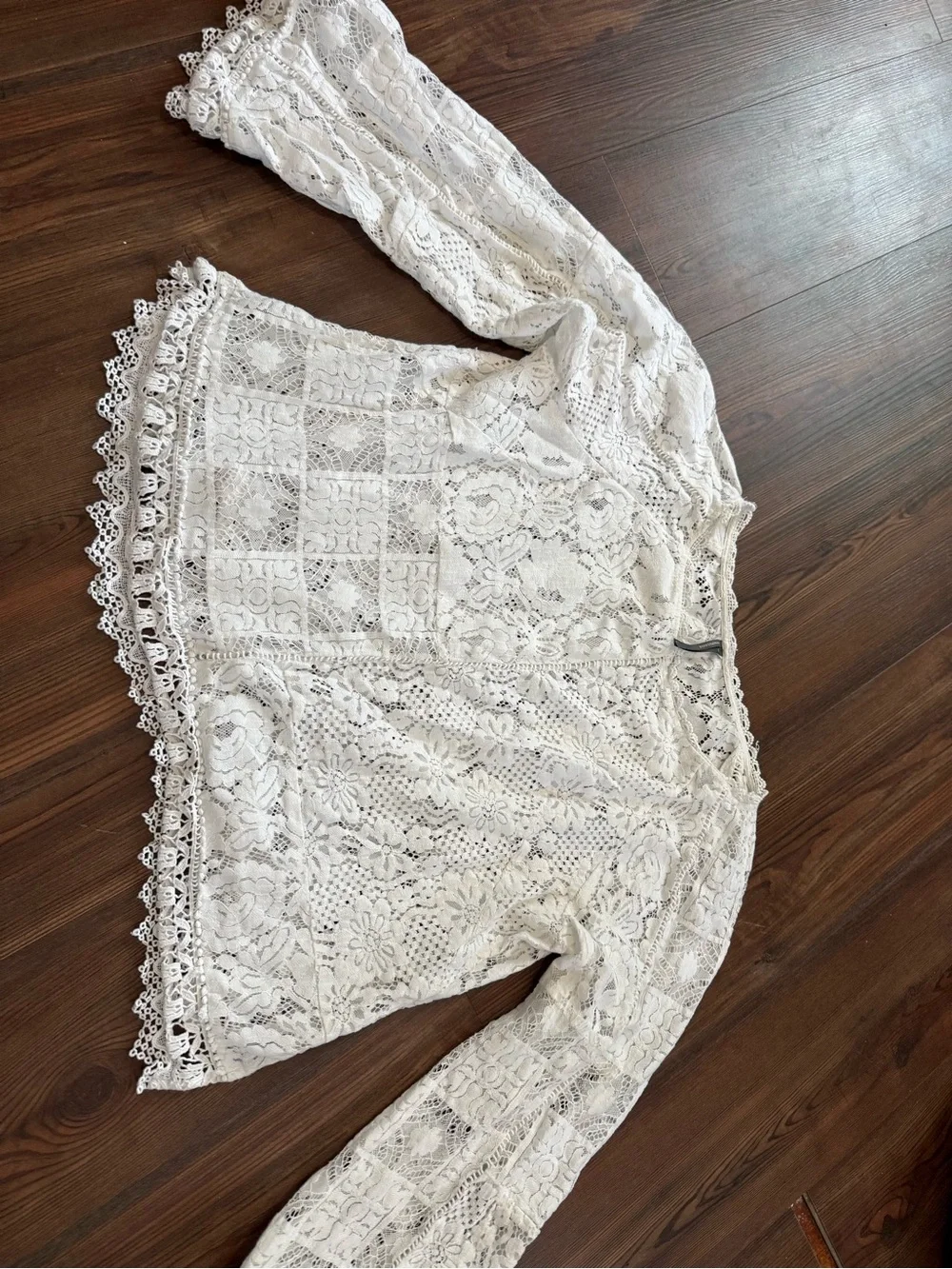 Anthropologie Ivory Crochet Lace Blouse